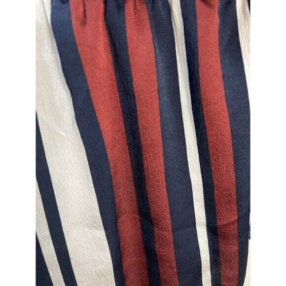 EXPRESS Striped Asymmetrical Hem Surplice Wrap Blouse Medium‎ - Picture 5 of 5